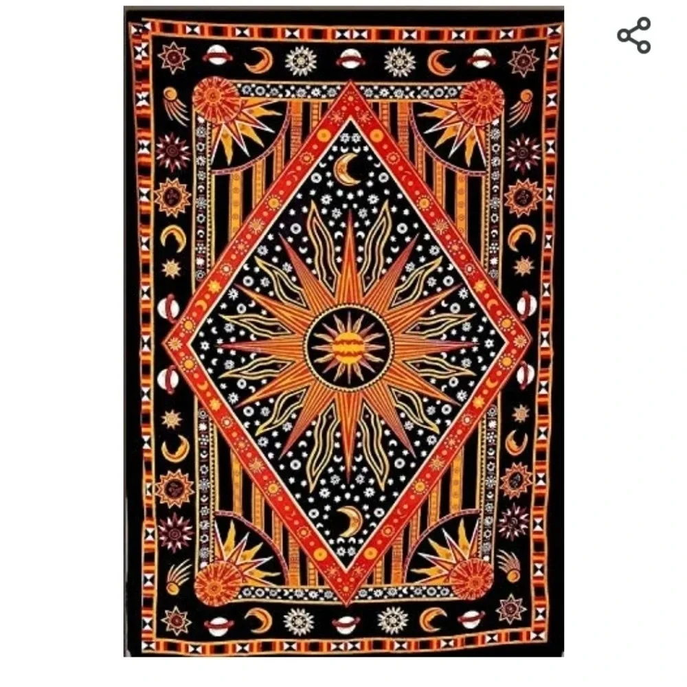 Sun, moon, stars wall tapestry NIB 😍